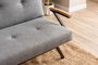 Atelier Del Sofa Zven - Sofá-Cama de 3 Plazas Gris Claro
